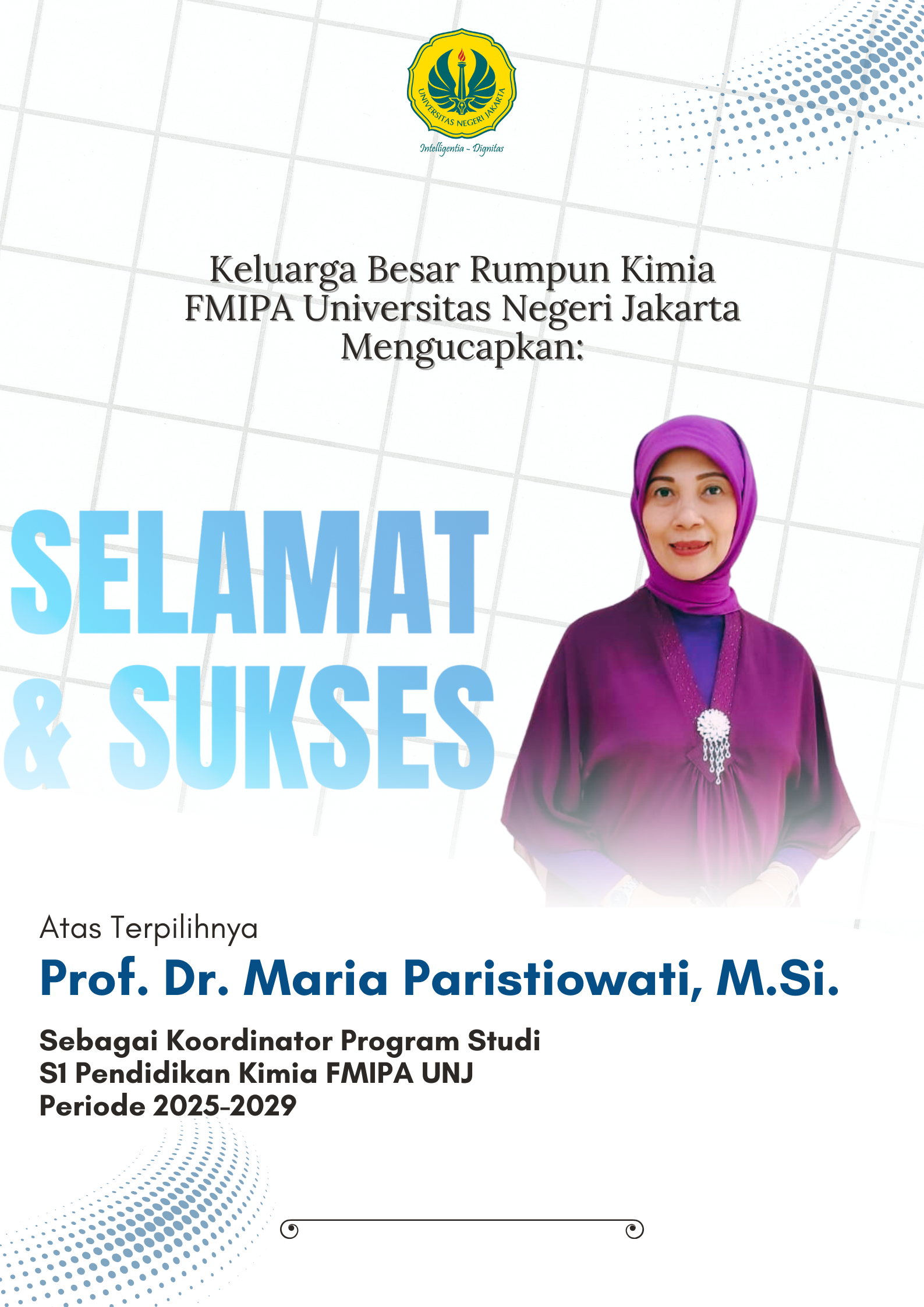 Read more about the article Prof. Dr. Maria Paristiowati, M.Si., Resmi Menjadi Koordinator Prodi S1 Pendidikan Kimia FMIPA UNJ Periode 2025-2029